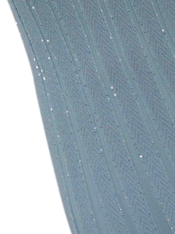 The Best Shops D.EXTERIOR: Knielange Kleider - Knielanges Kleid - Hellblau