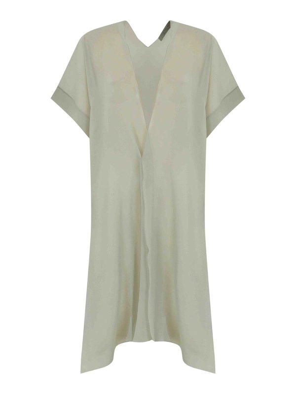 D.EXTERIOR: short coats - Silk Georgette Duster Coat