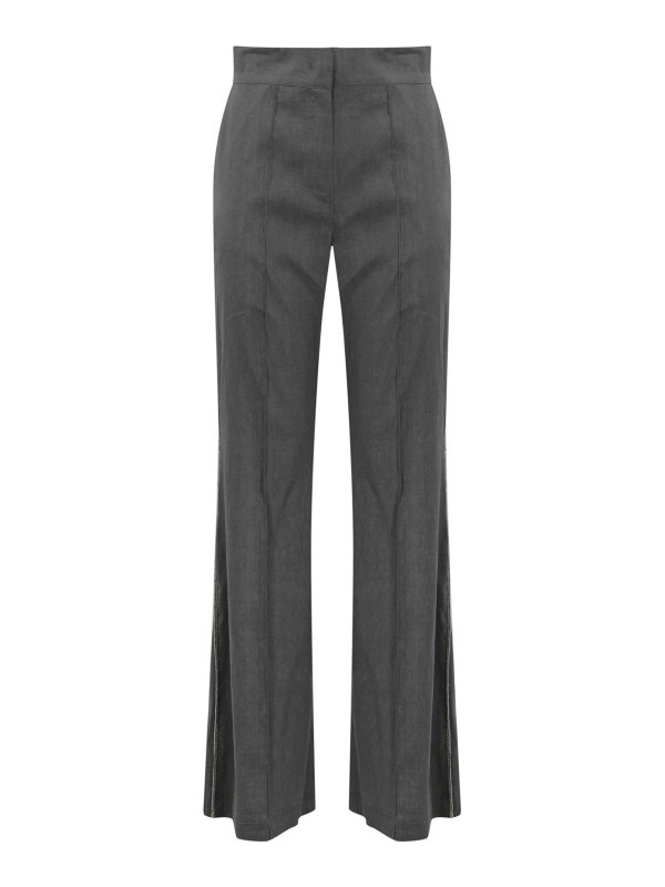 D.EXTERIOR: Pantalons casual - Pantalons Décontractés - Gris