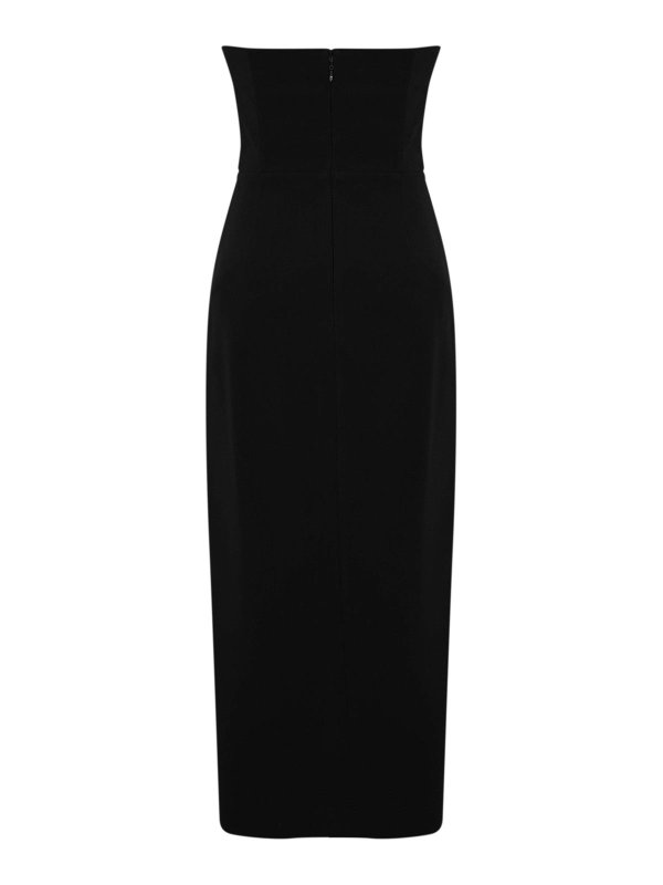 ELISABETTA FRANCHI: knee length dresses online - Fluid Crepe Dress With Macro Bow