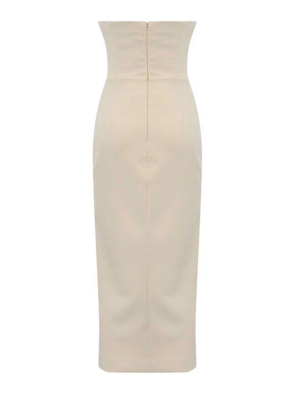 ELISABETTA FRANCHI: Vestidos media pierna online - Vestido Midi - Crema