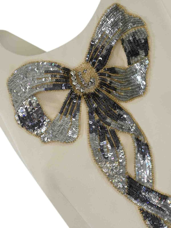 The Best Shops ELISABETTA FRANCHI: abiti al ginocchio - Abito Duchessa con fiocco di paillettes