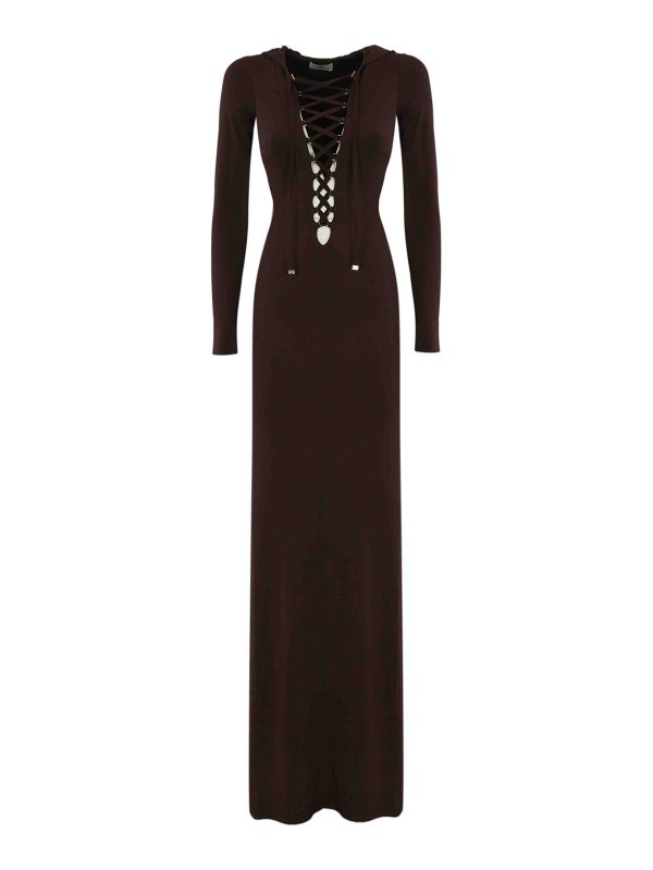 ELISABETTA FRANCHI: knee length dresses - Red Carpet Dress In Jersey