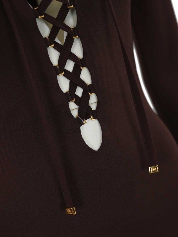 The Best Shops ELISABETTA FRANCHI: knee length dresses - Red Carpet Dress In Jersey