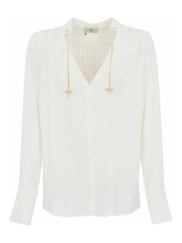 ELISABETTA FRANCHI: シャツ - シャツ - 白