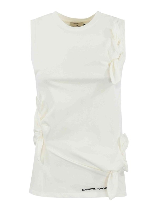 ELISABETTA FRANCHI: Tops & Tank tops - Jersey Tank Top With Bows