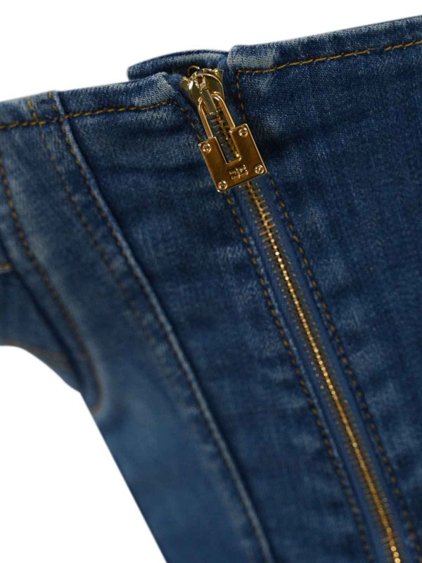 The Best Shops ELISABETTA FRANCHI: Tops & Tank tops - Denim Bustier Top
