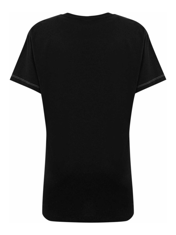 ELISABETTA FRANCHI: t-shirts online - Jersey T-Shirt With Print And Satin Bands
