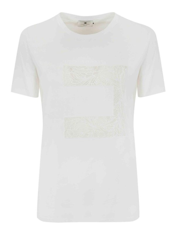 ELISABETTA FRANCHI: T-shirts - T-Shirt - Blanc