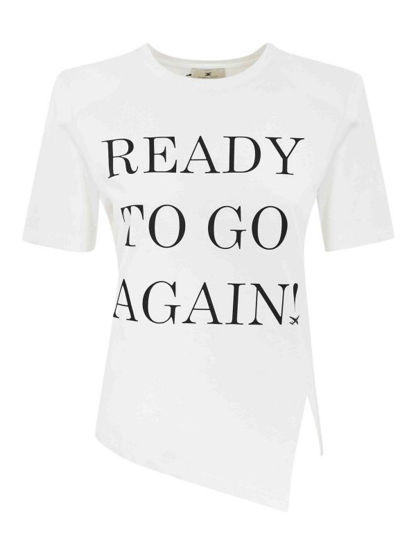 ELISABETTA FRANCHI: T-shirts - T-Shirt - Weiß