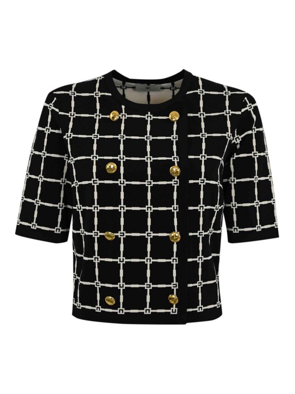 ELISABETTA FRANCHI: Cardigans - Cardigan - Noir