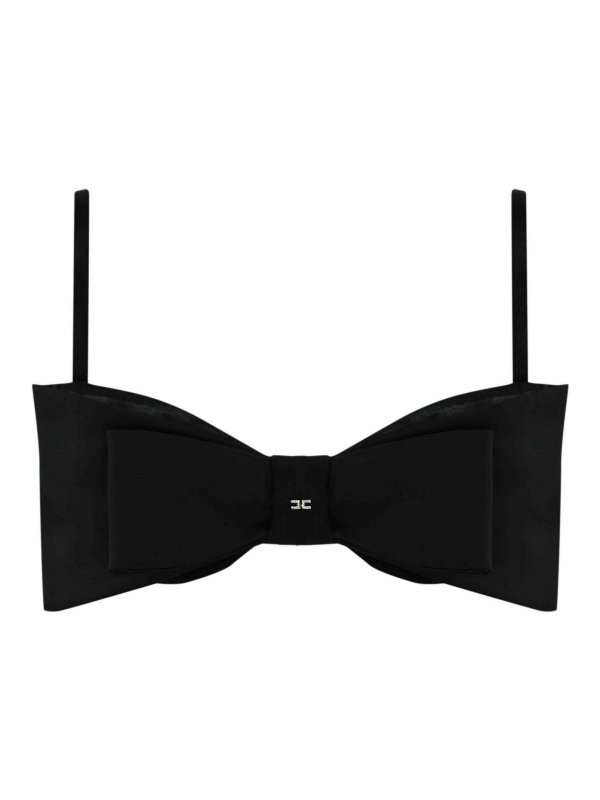 ELISABETTA FRANCHI: Tops y camisetas sin mangas - Top - Negro