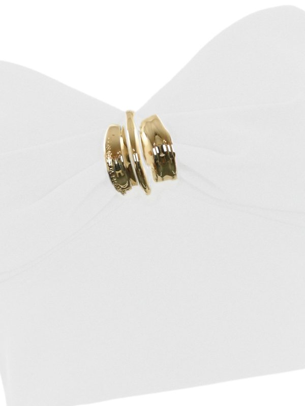 ELISABETTA FRANCHI: Tops & Tank tops online - Fluid Crepe Top With Jewel Decoration