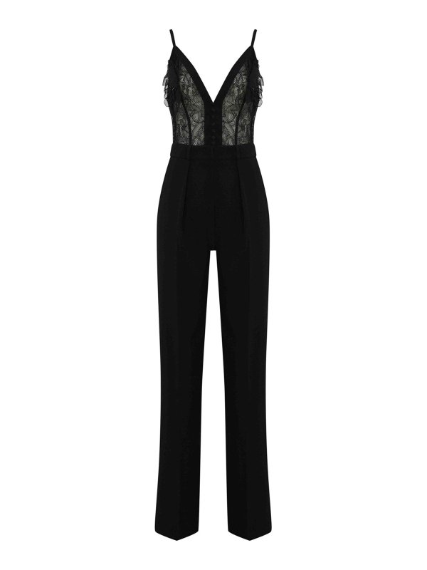 ELISABETTA FRANCHI: jumpsuits - Lightweight Crepe Jumpsuit