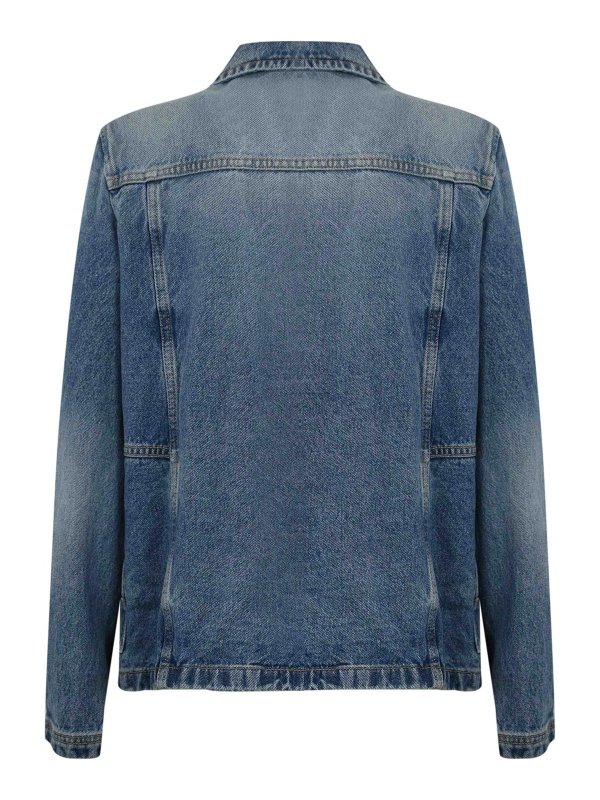 FAY: denim jacket online - 3-Hook Denim Jacket