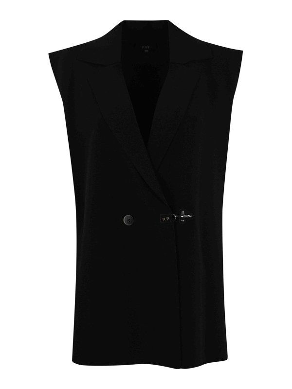 FAY: Gilets tricot - Gilet - Noir