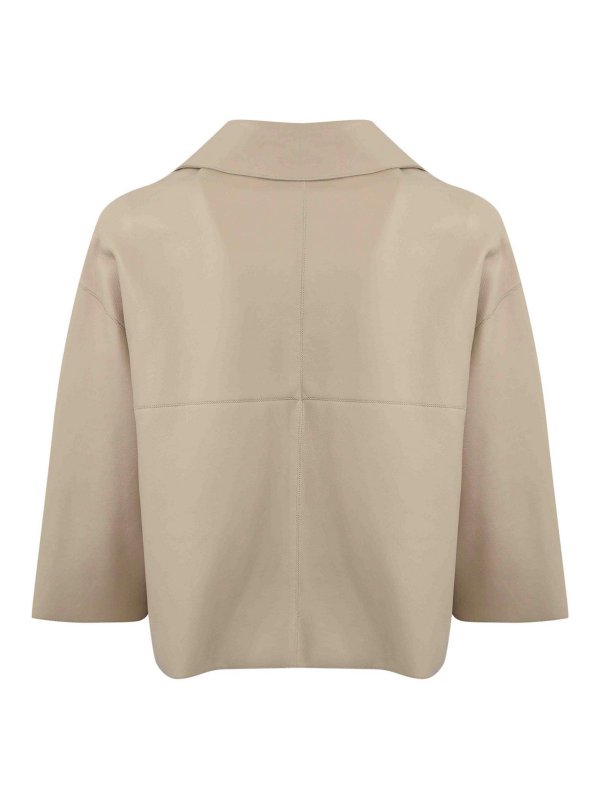 LEATHER AUTHORITY: Vestes en cuir online - Blouson En Cuir - Blanc