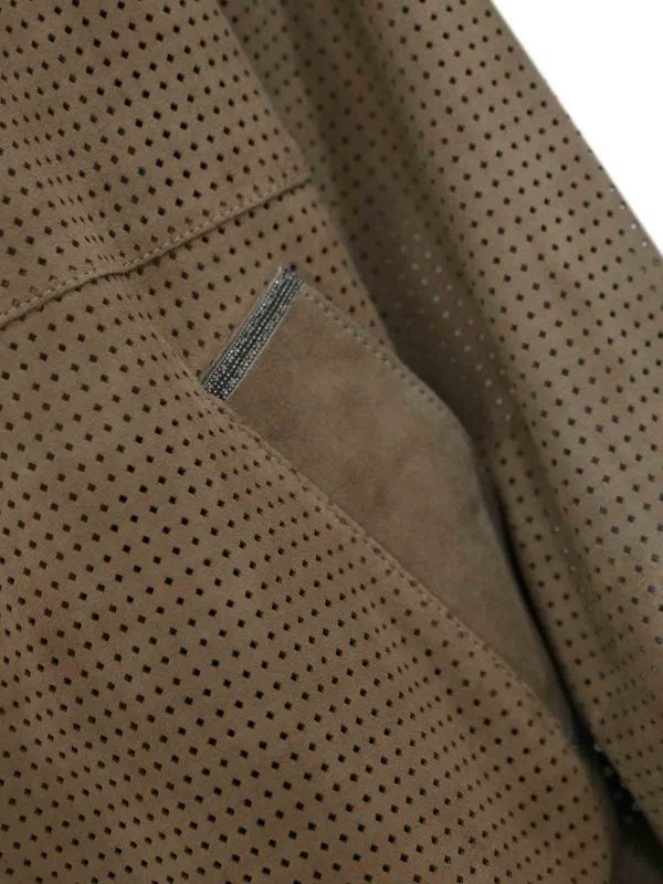 The Best Shops LEATHER AUTHORITY: leather jacket - Perforated Suede Jacket