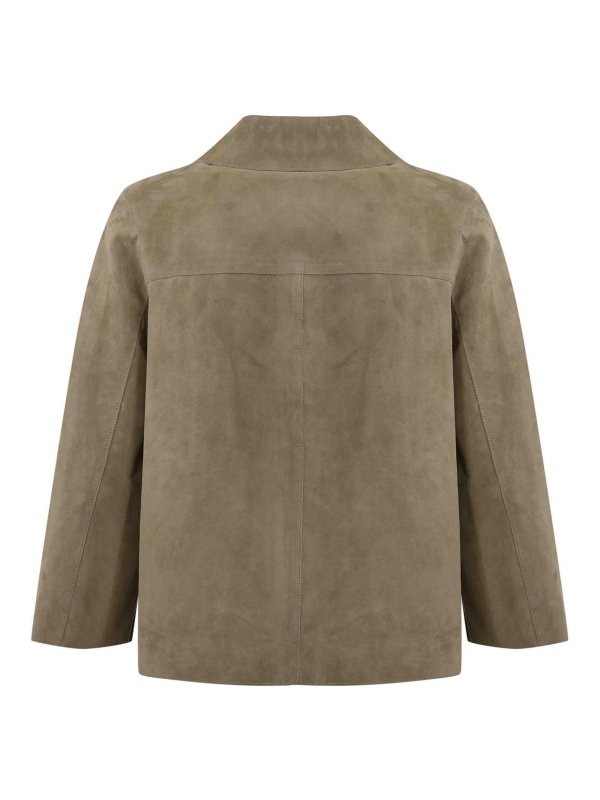 LEATHER AUTHORITY: leather jacket online - Gaia Jacket In Suede