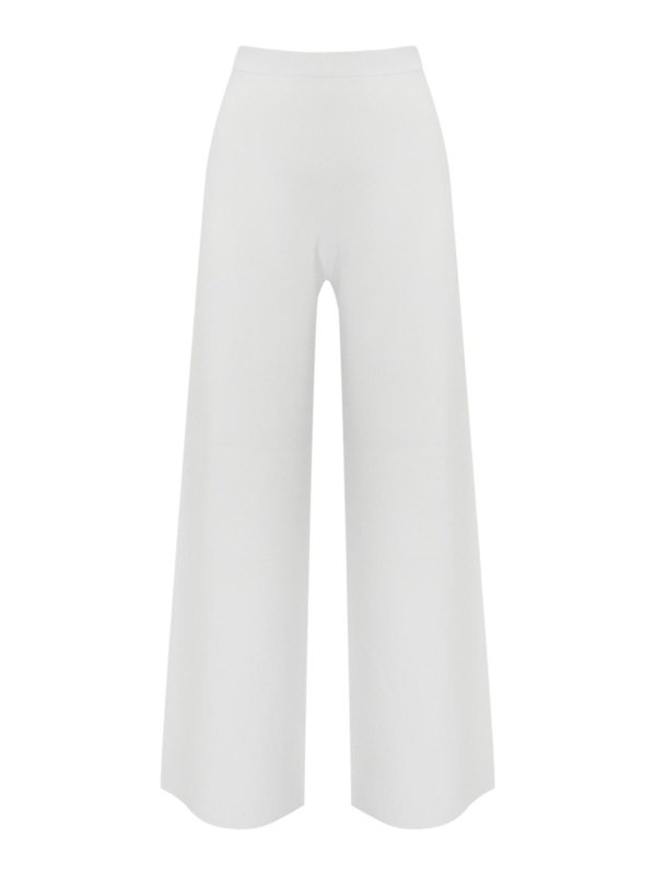 LIVIANA CONTI: casual trousers - Wide Trousers In Viscose Knit