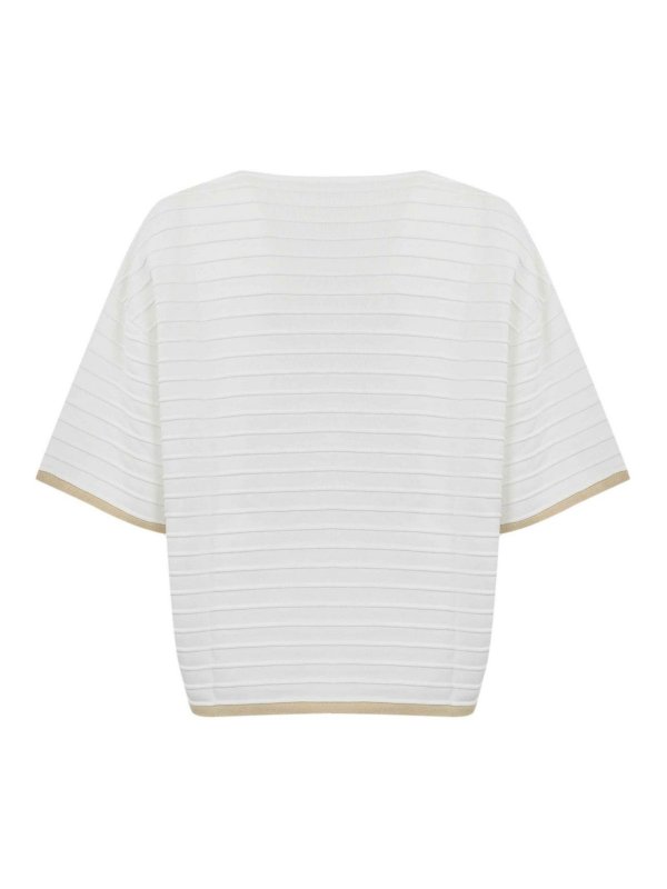 LIVIANA CONTI: Strickpullover mit Rundhalsausschnitt online - Rundhalspullover - Weiß