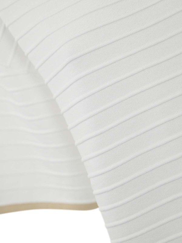 The Best Shops LIVIANA CONTI: Strickpullover mit Rundhalsausschnitt - Rundhalspullover - Weiß