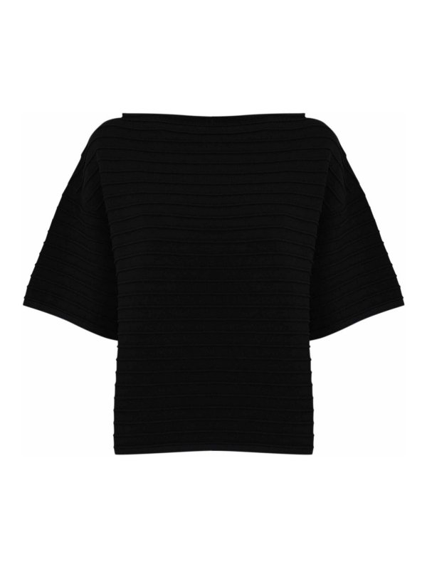 LIVIANA CONTI: Suéteres con cuello pico - Suéter Cuello Redondo - Negro