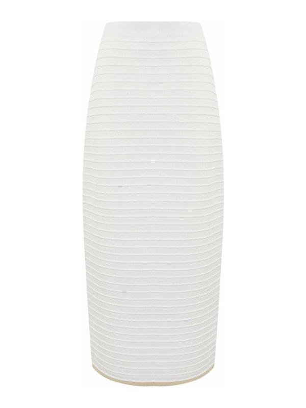 LIVIANA CONTI: ニーレングススカート＆ミディ丈 - 膝丈/ミディスカート - 白