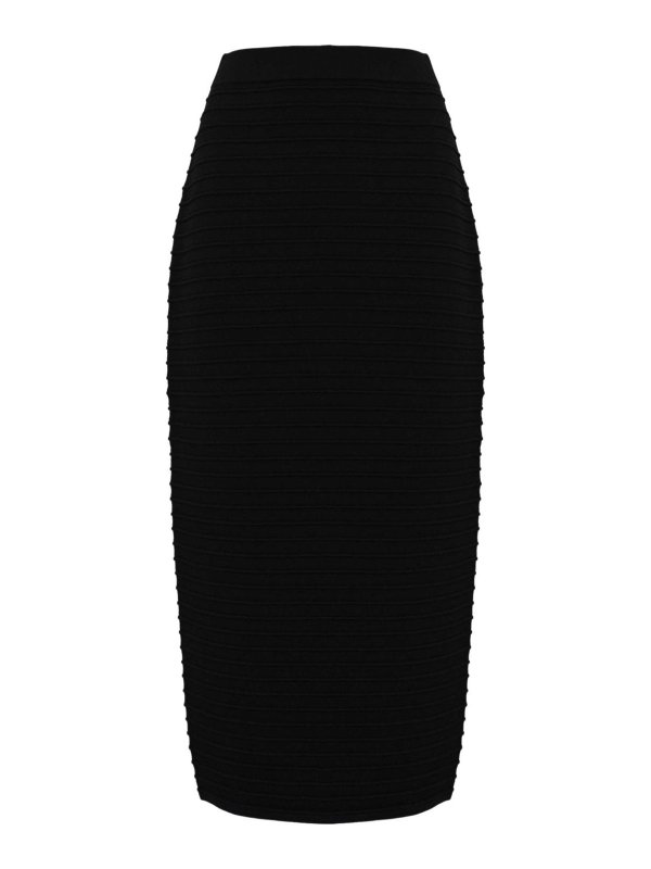 LIVIANA CONTI: ニーレングススカート＆ミディ丈 - 膝丈/ミディスカート - 黒