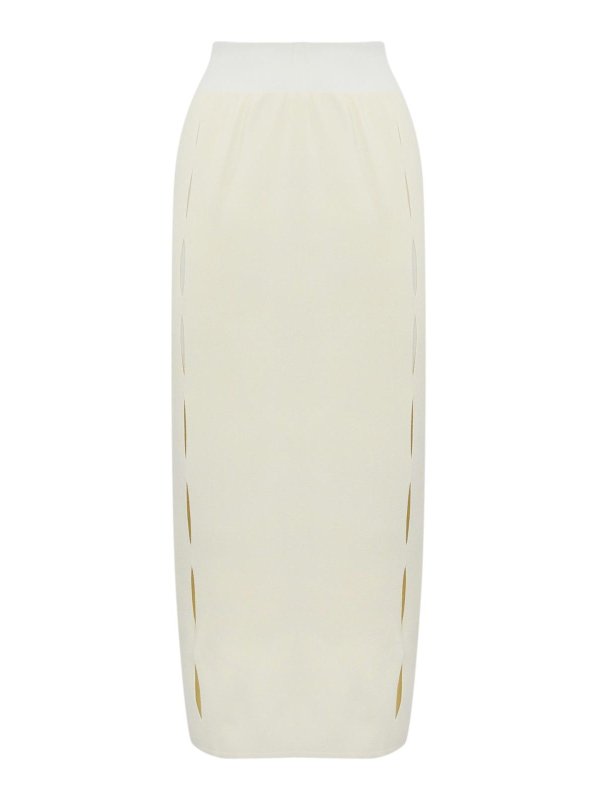 LIVIANA CONTI: gonne al ginocchio  e longuette - Gonna midi perforata in viscosa