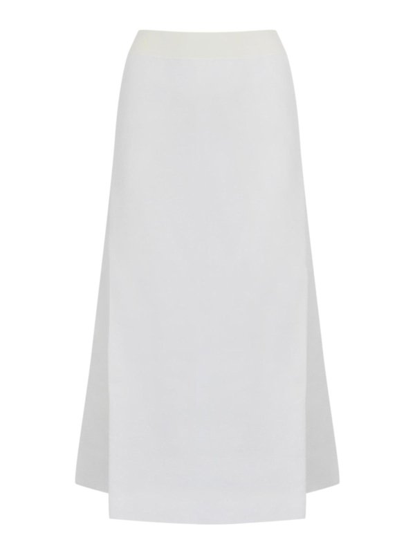 LIVIANA CONTI: ニーレングススカート＆ミディ丈 - 膝丈/ミディスカート - 白