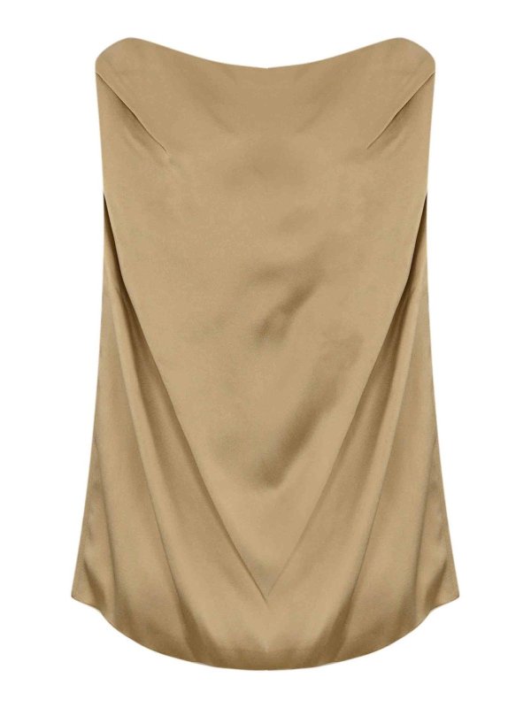 LIVIANA CONTI: blouses online - Knot Shoulder Blouse In Viscose