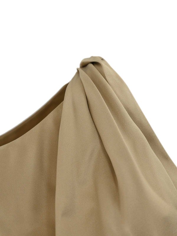 The Best Shops LIVIANA CONTI: blouses - Knot Shoulder Blouse In Viscose