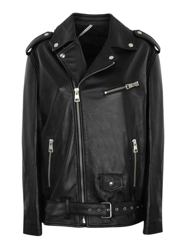 LIVIANA CONTI: leather jacket - Leather Biker Jacket