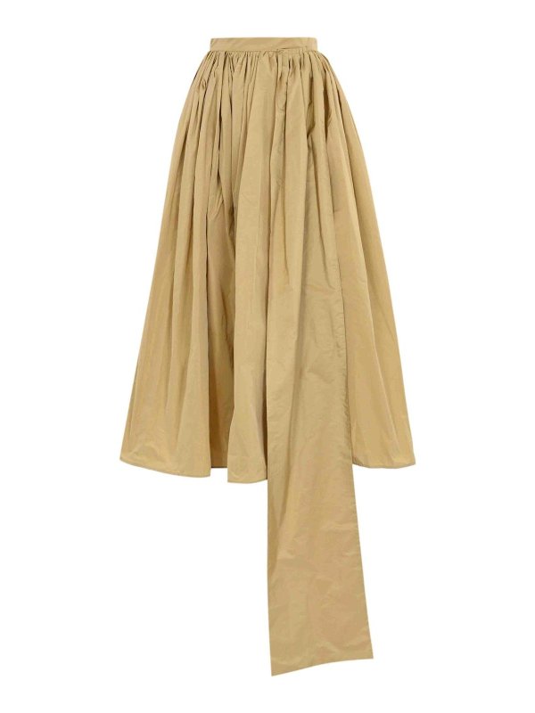 LIVIANA CONTI: Knee length skirts & Midi - Pleated Skirt With Bow