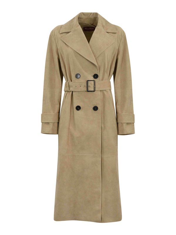 MAX MARA STUDIO: Trenchcoats - Trenchcoat - Beige