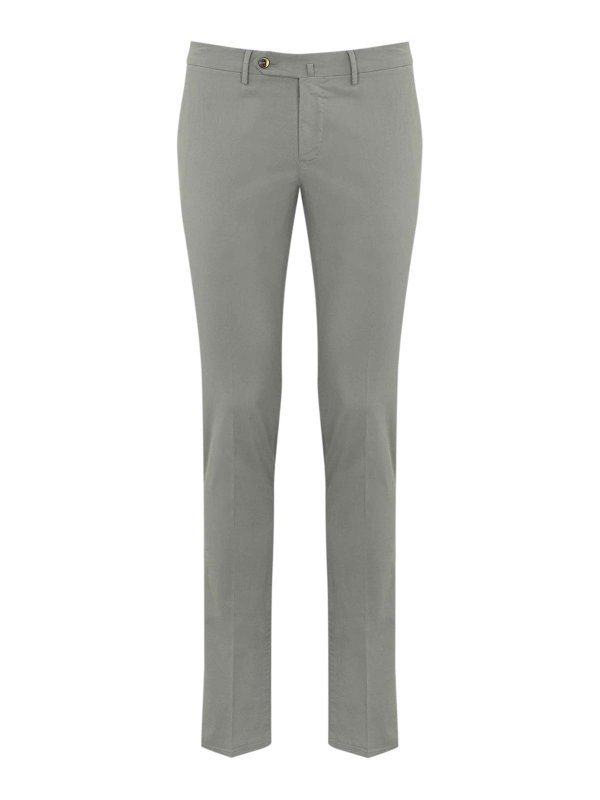 PT TORINO: casual trousers - S-Slim Gabardine Trousers