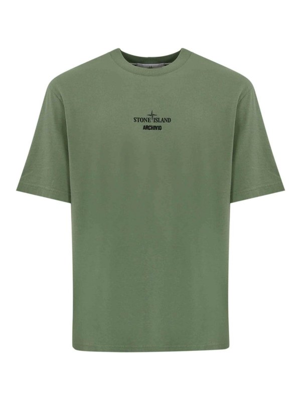 STONE ISLAND: T-shirts - T-Shirt - Hellgrün