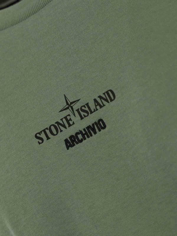 The Best Shops STONE ISLAND: T-shirts - T-Shirt - Hellgrün