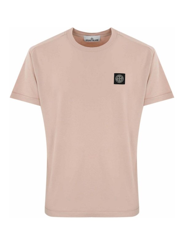 STONE ISLAND: Tシャツ - Tシャツ - ピンク
