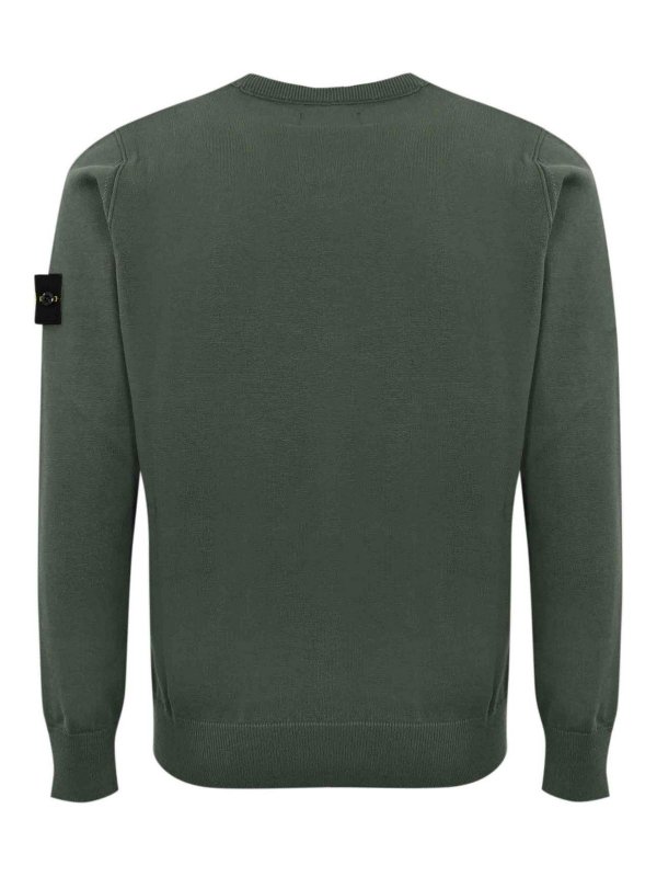 STONE ISLAND: Strickpullover mit Rundhalsausschnitt online - Rundhalspullover - Grün