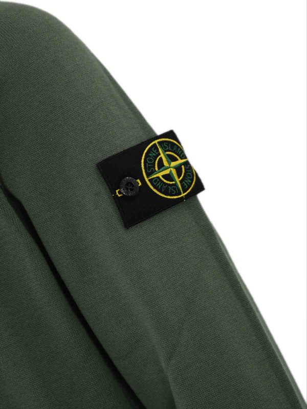 The Best Shops STONE ISLAND: Strickpullover mit Rundhalsausschnitt - Rundhalspullover - Grün