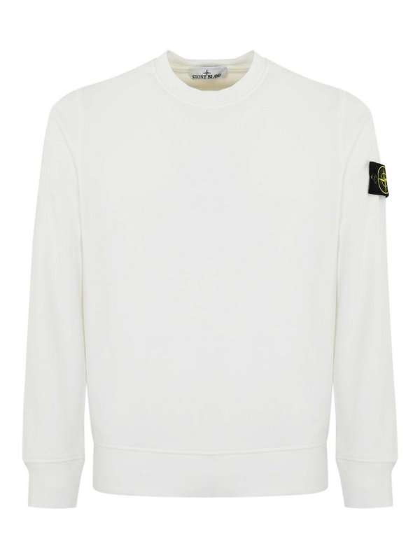 STONE ISLAND: Sudaderas y suéteres - Sudadera - Blanco