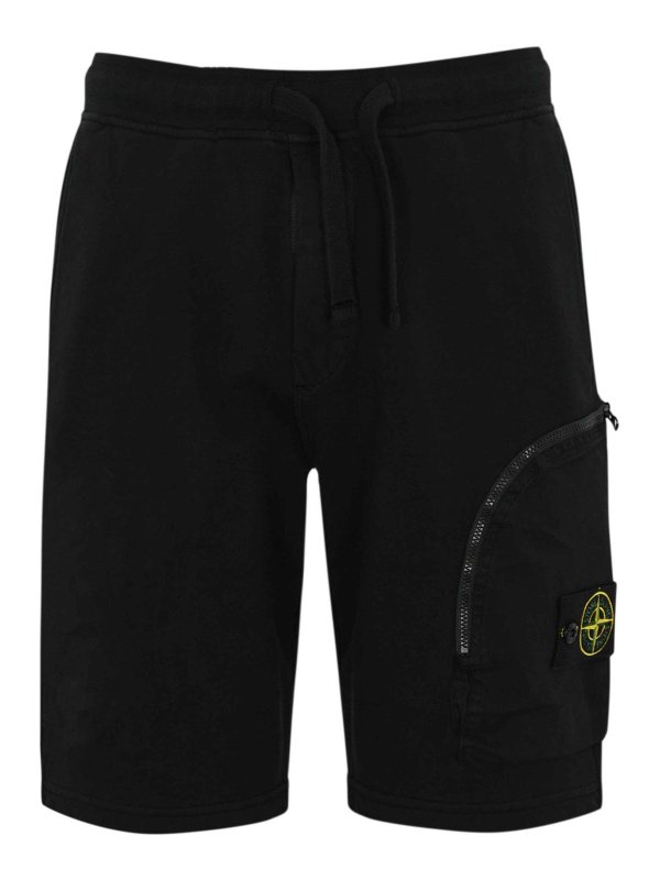 STONE ISLAND: Shorts - Short - Noir