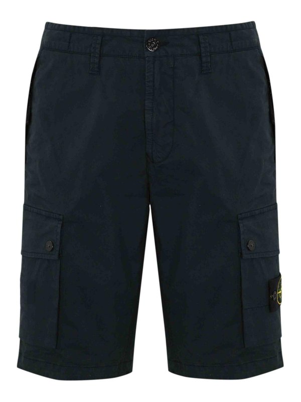 STONE ISLAND: Trousers Shorts - Bermuda L100011 Stretch Cotton Twill