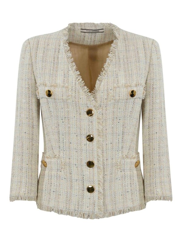 TAGLIATORE: giacche casual - Giacca Dharma in Tweed di cotone e Lurex