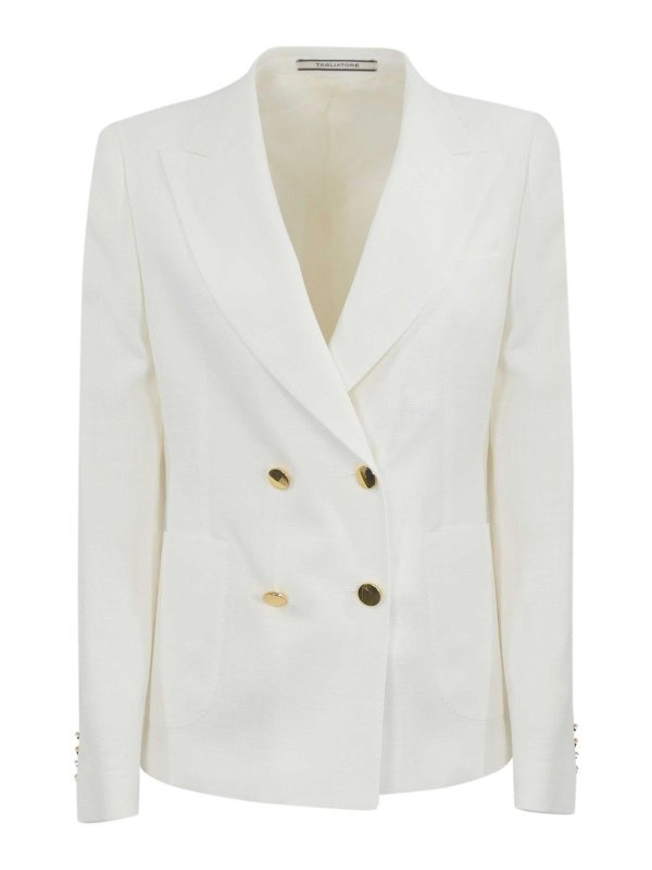 TAGLIATORE: blazers - J-Coral Double-Breasted Blazer In Viscose