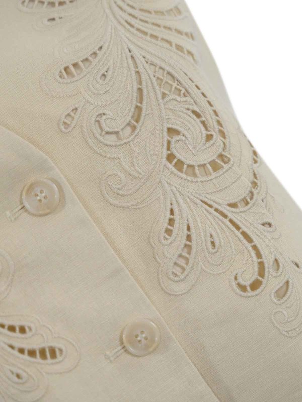 The Best Shops TWINSET: maglieria gilet - Giubbotto di miscela di lino