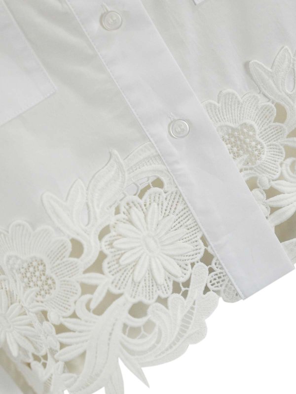 The Best Shops TWINSET: shirts - Poplin Shirt With Lace