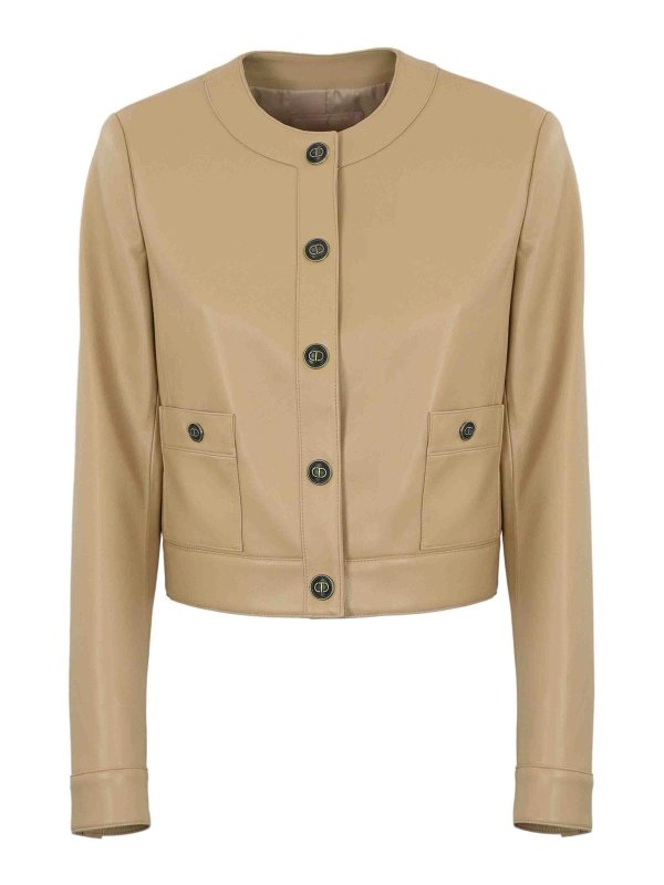 TWINSET: Chaquetas casual - Chaqueta Casual - Beis
